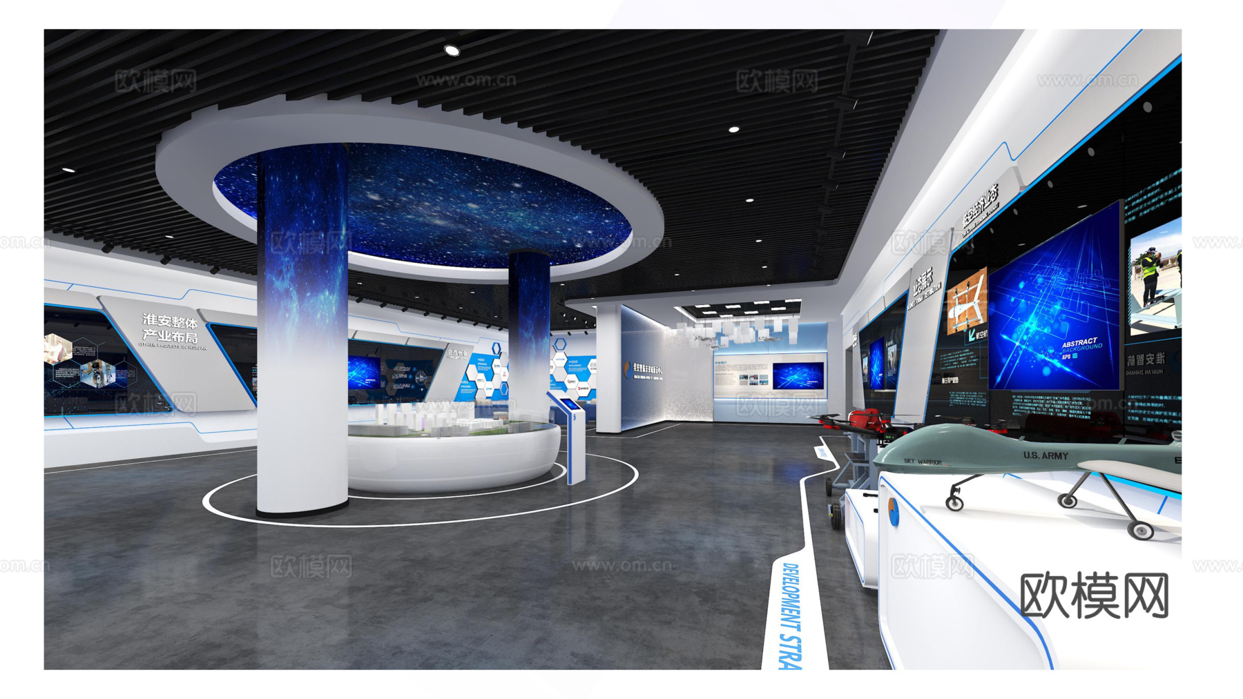 现代科技展厅su模型