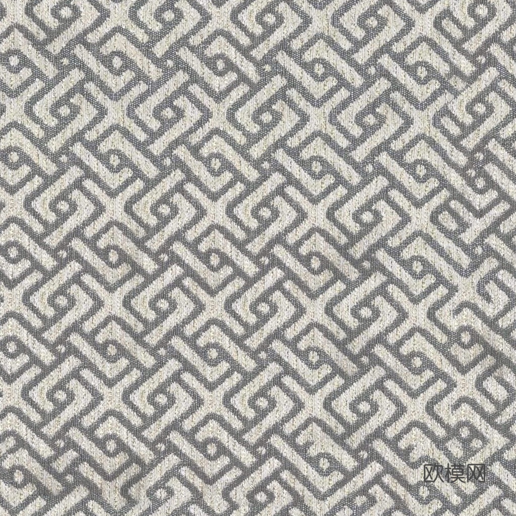 中式无缝线条花纹地毯