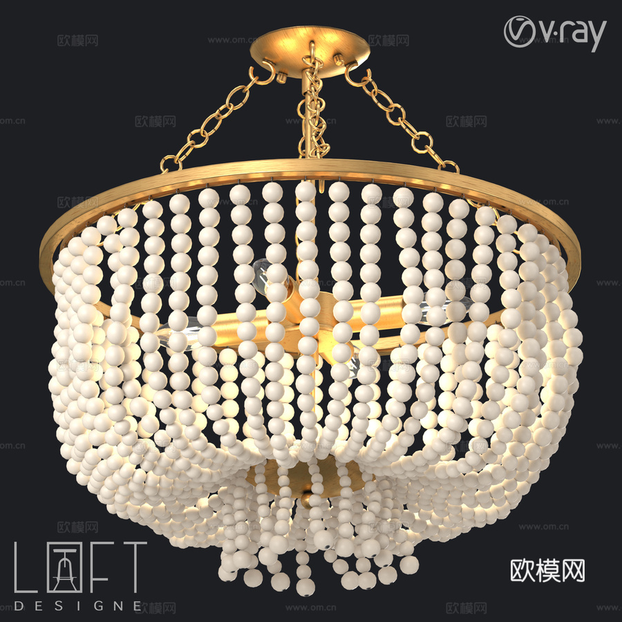 吊灯 LoftDesigne 1071 型号3d模型下载