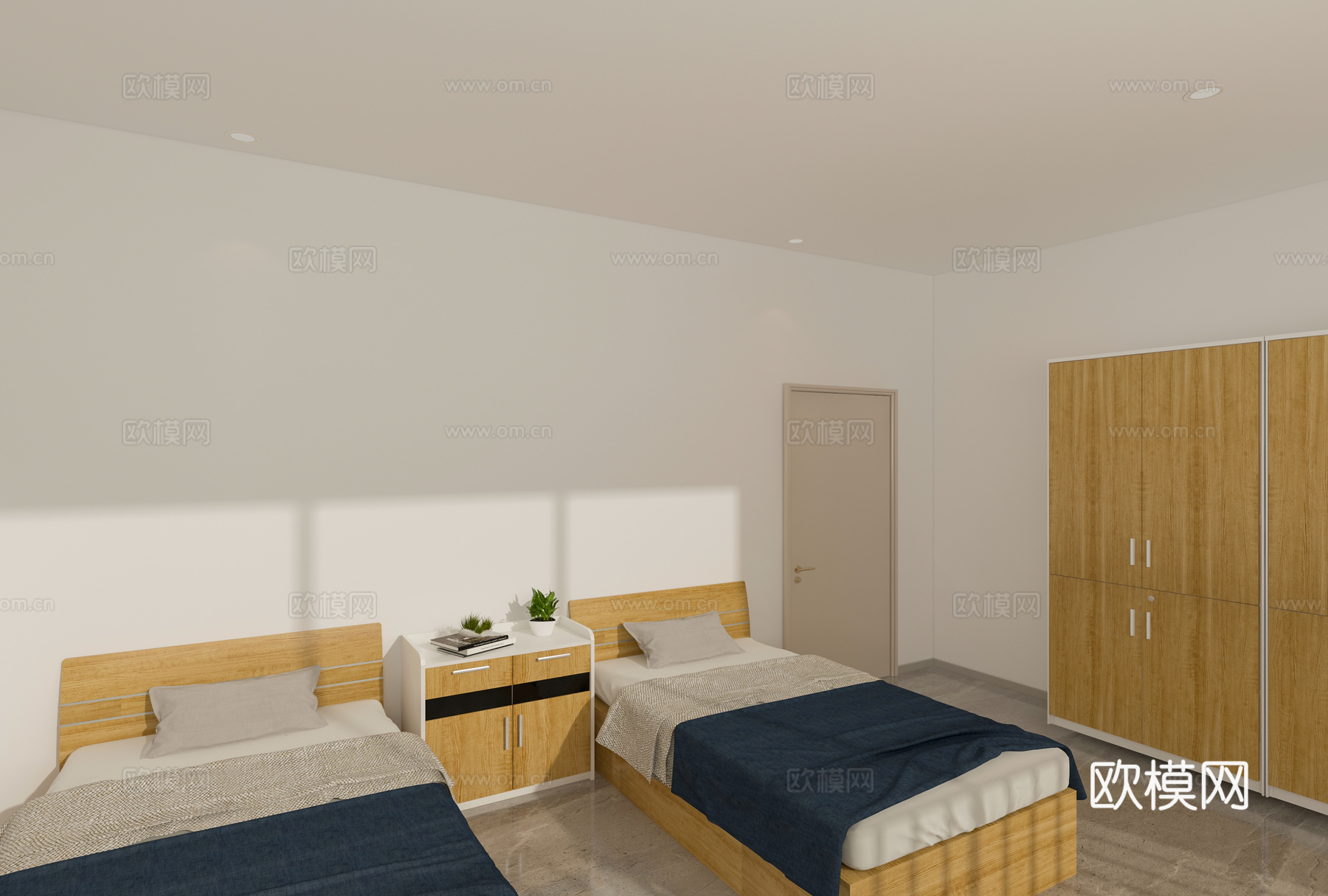 现代简约服务中心 保安室 休息室 监控室 服务中心3d模型下载（渲染图4）