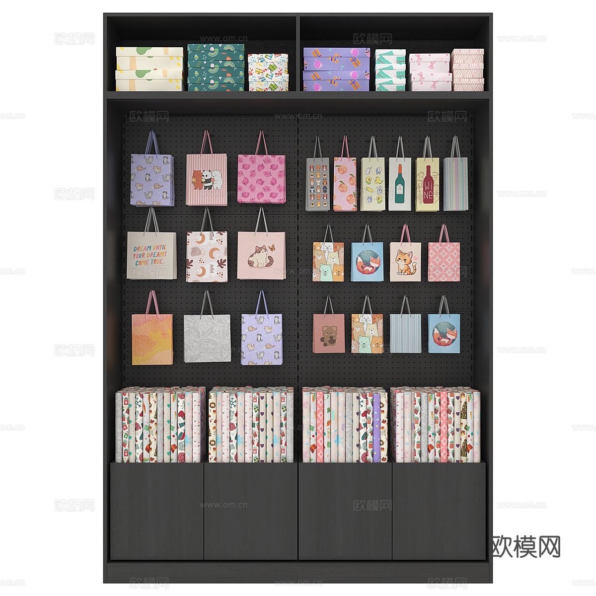 书柜3d模型下载