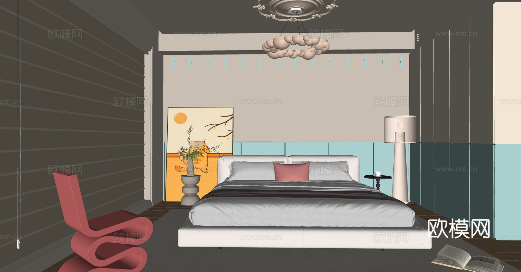 多巴胺卧室su模型