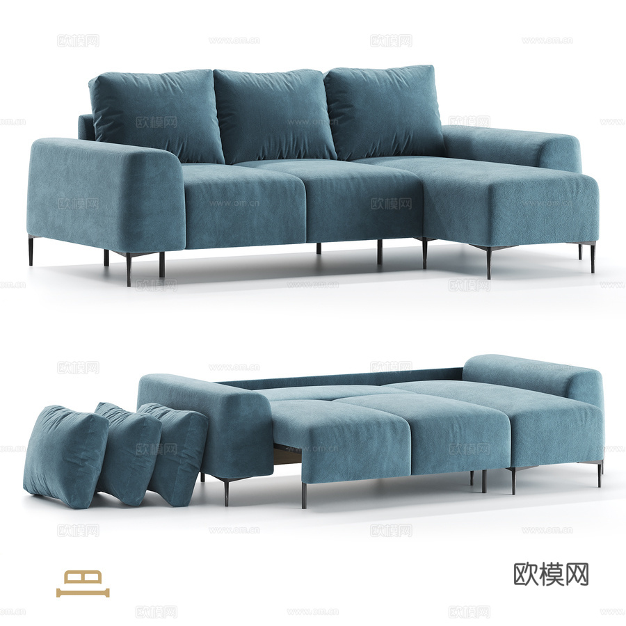 OM转角沙发Trento3d模型下载
