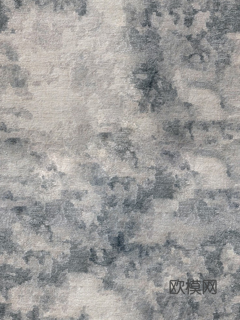 无缝中式暖灰毛绒地毯