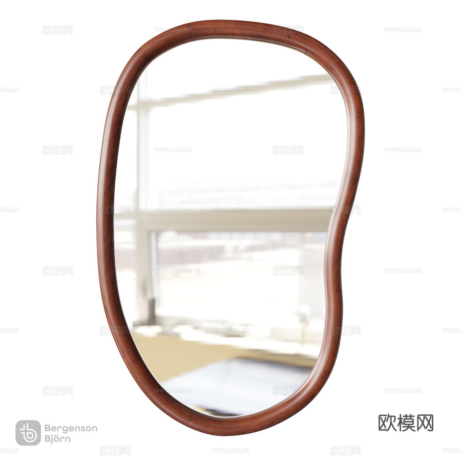 托希尔浅棕色壁镜，伯格森比约恩3d模型下载