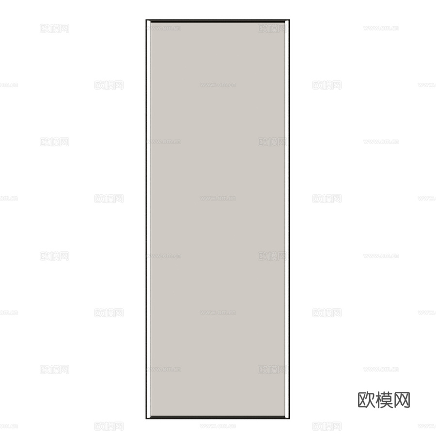 带背光的矩形黑色镜子3d模型下载