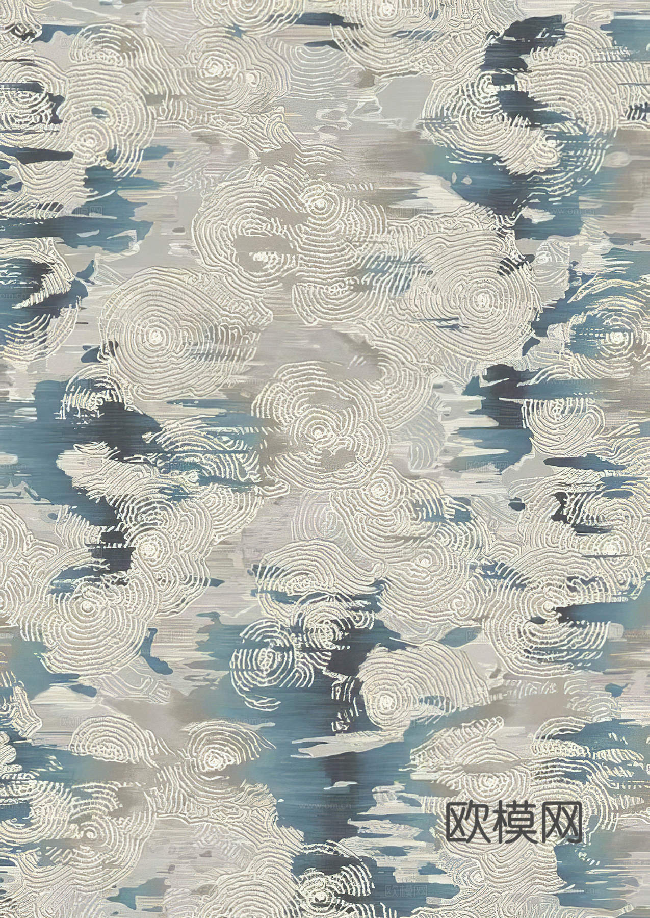 中式线条肌理地毯