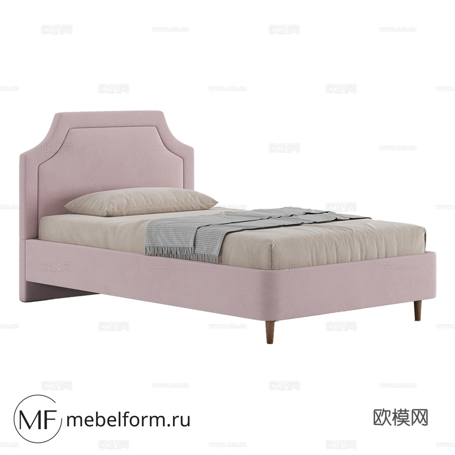 OM床 LESTER 带腿款3d模型