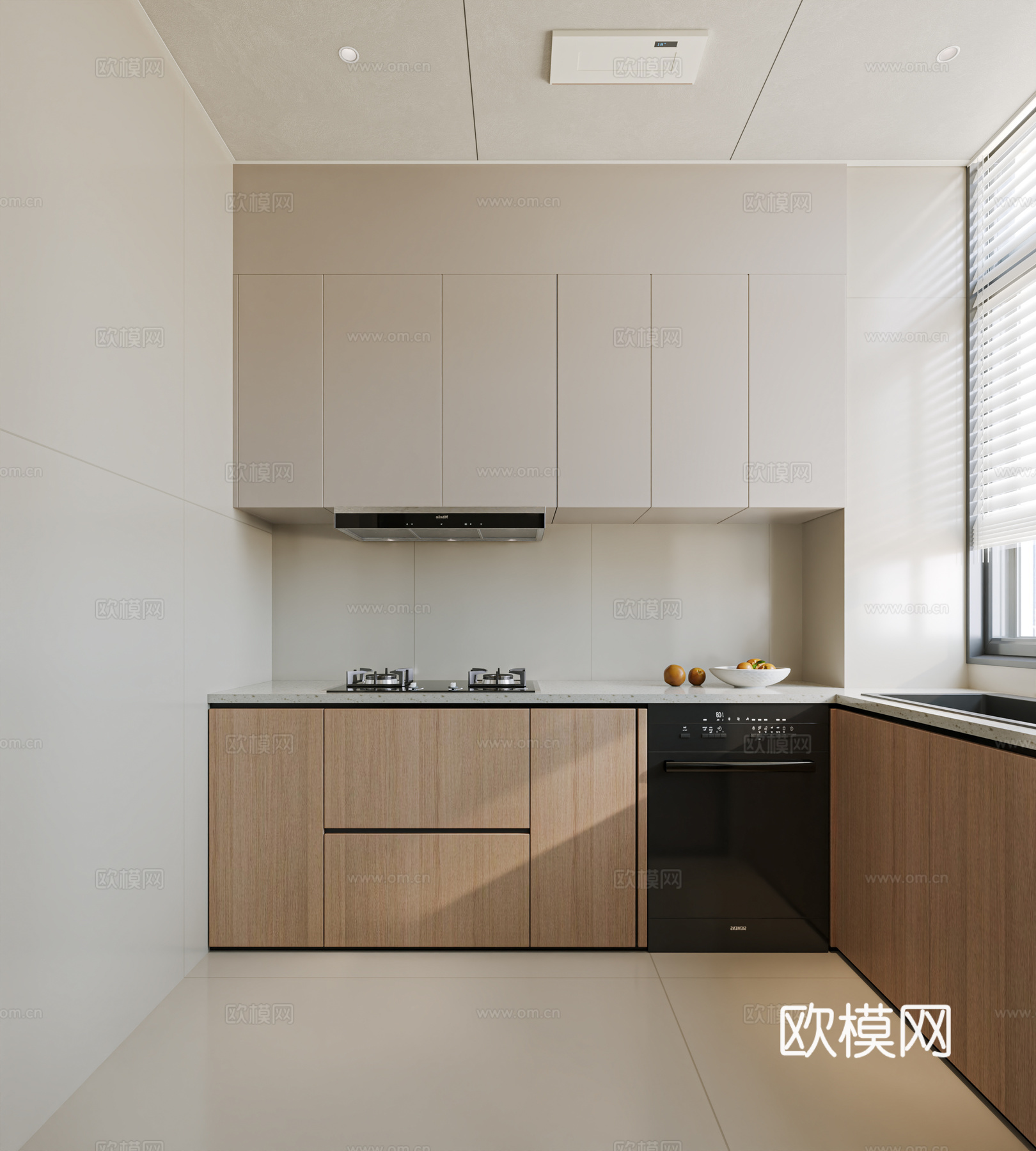 自制家具原木奶油风3D模型3d模型下载（渲染图5）