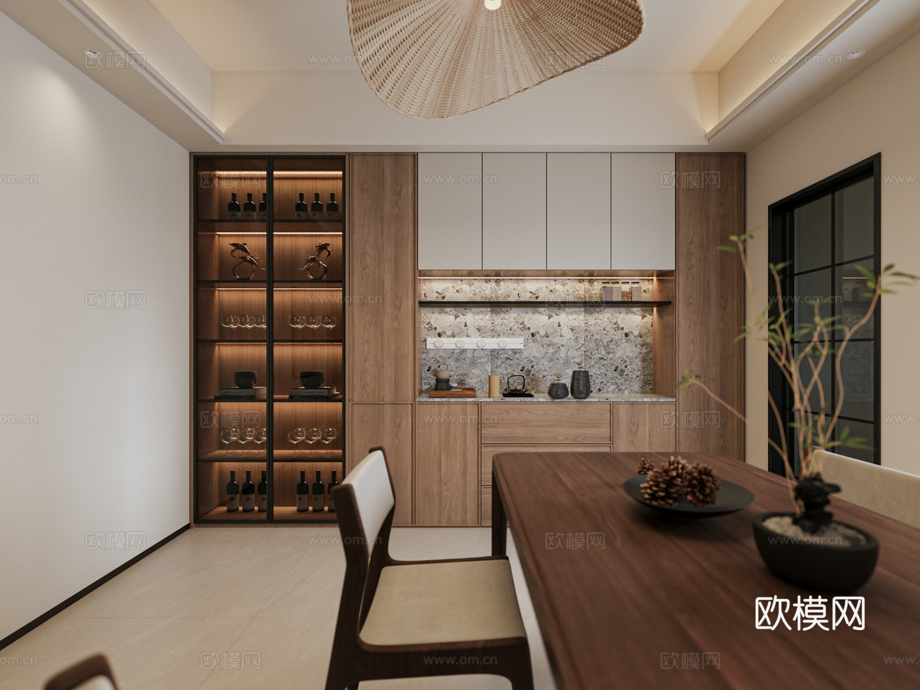 宋式美学新中式-自制3D模型3d模型下载（渲染图4）