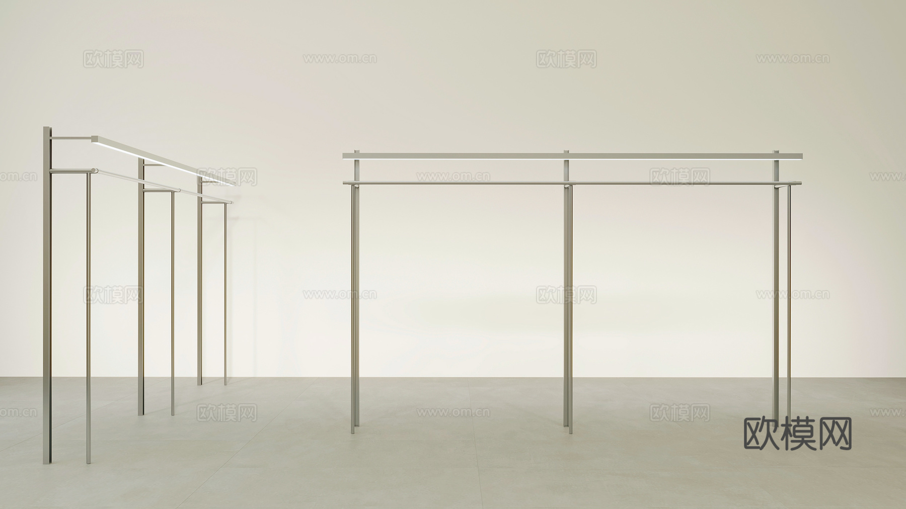 服装店货架道具挂衣架3d模型下载