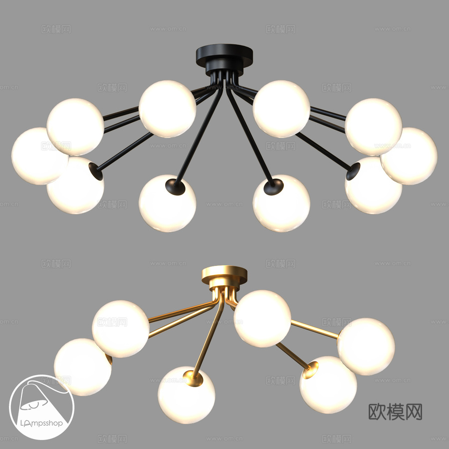 LampsShop.ru PL3279 枝形吊灯 Spike3d模型下载