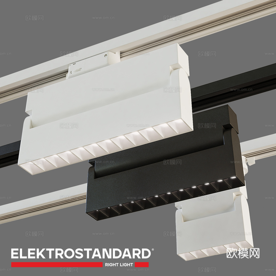 OM 单相轨道灯 Elektrostandard Garda3d模型下载