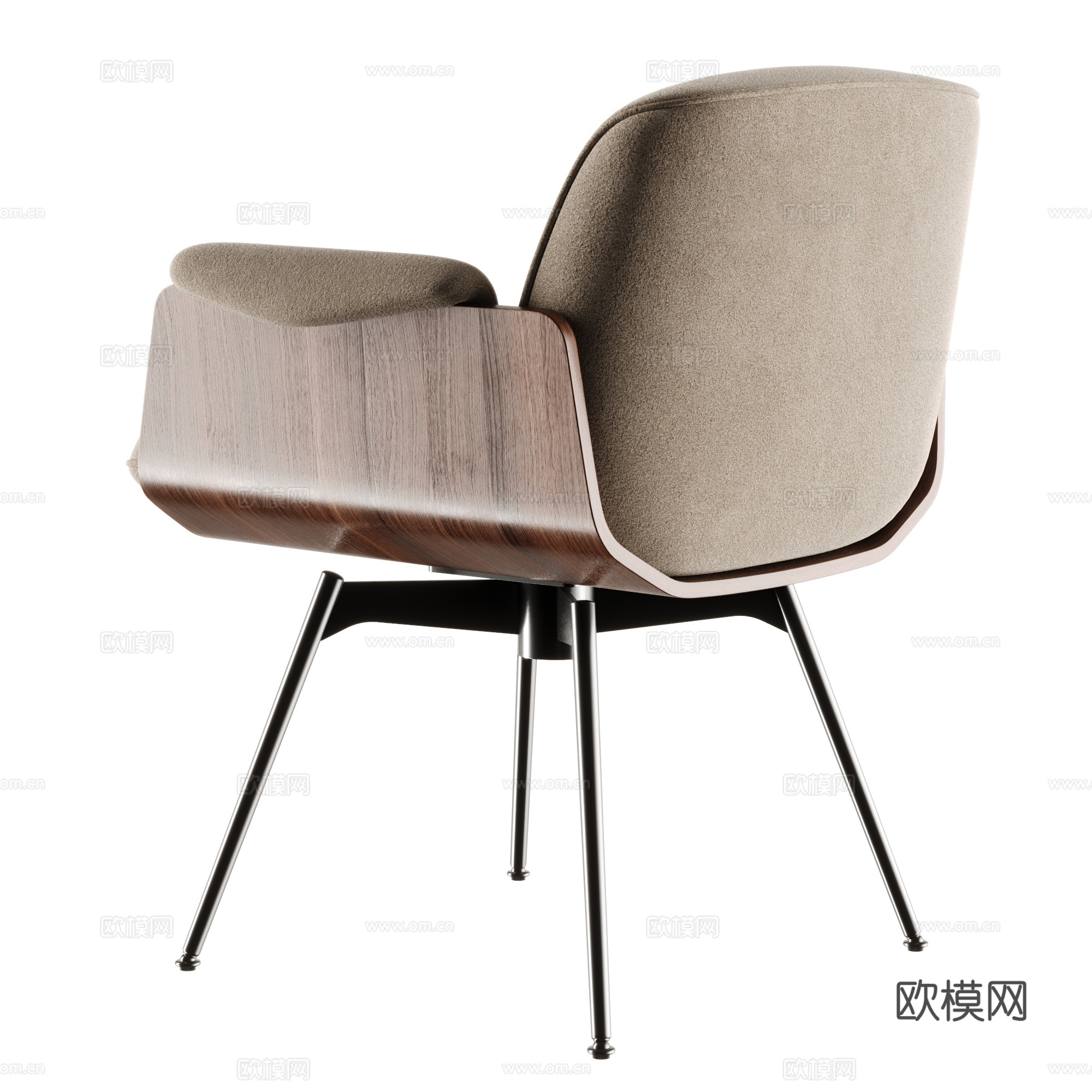 MINOTTI LAUREL DINING现代休闲椅 扶手椅su模型