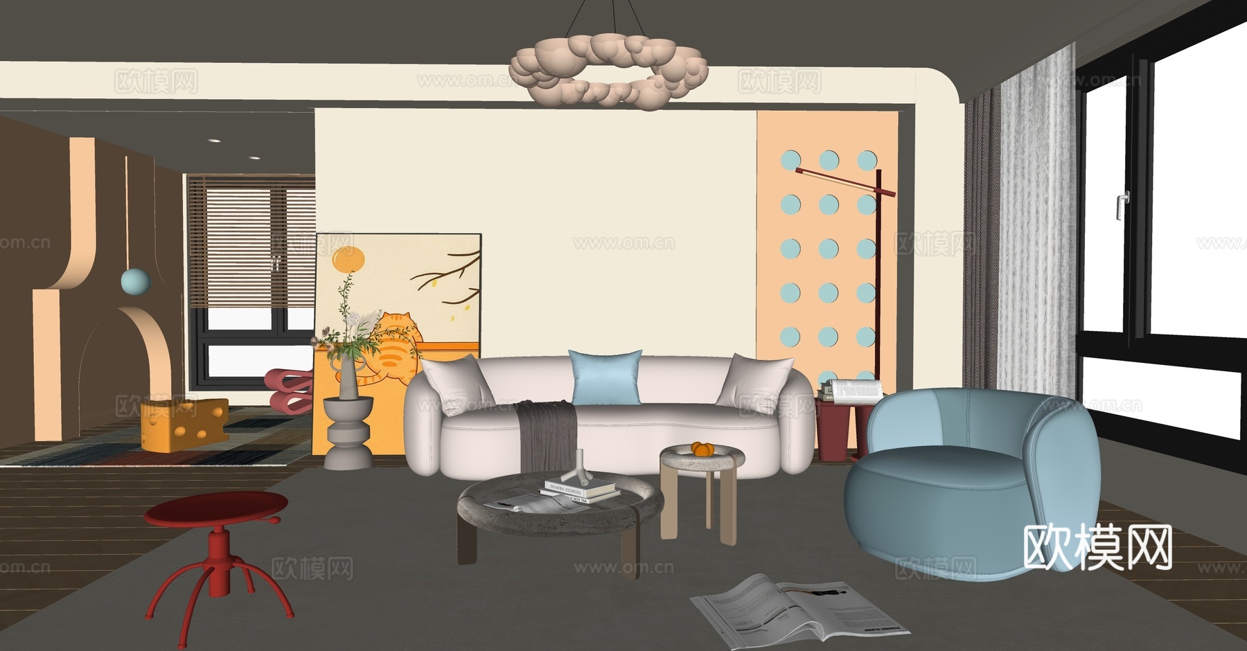 包豪斯客餐厅su模型