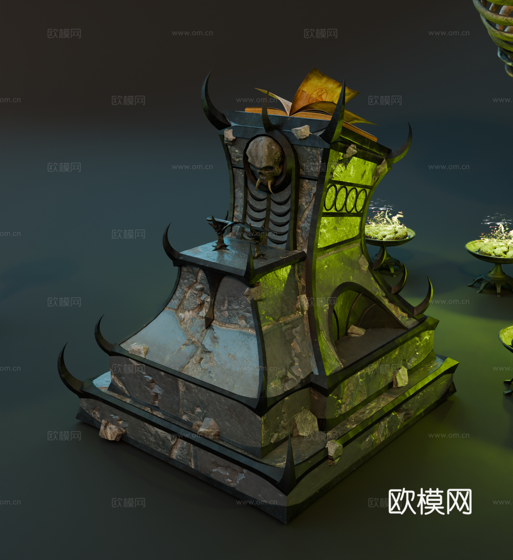 祭坛 欧式祭坛 复古祭坛 中世纪祭坛su模型