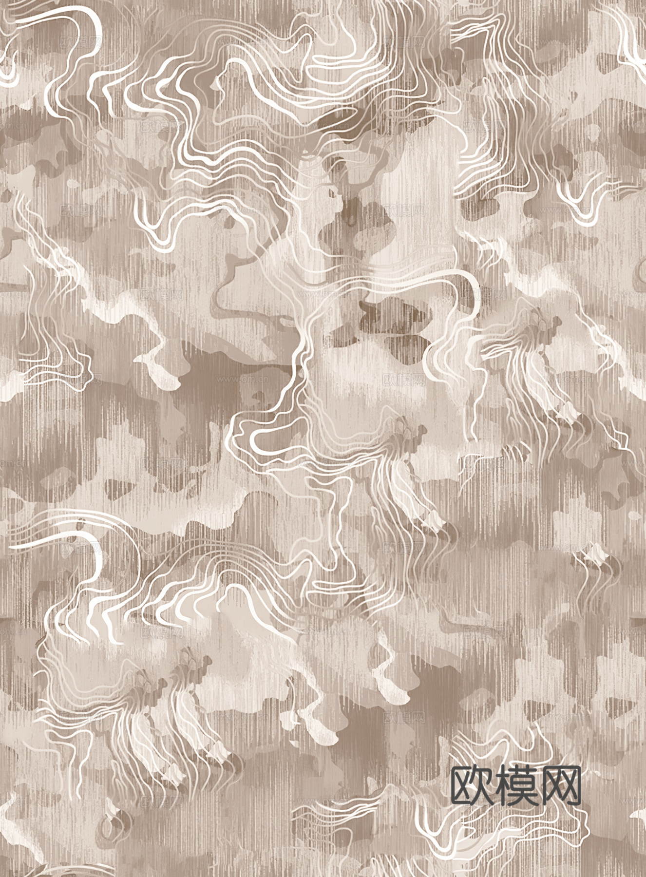 无缝中式浅咖色纹理地毯