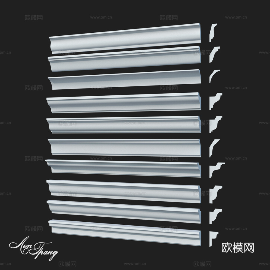 LepGrand 光滑檐口套装 313d模型下载