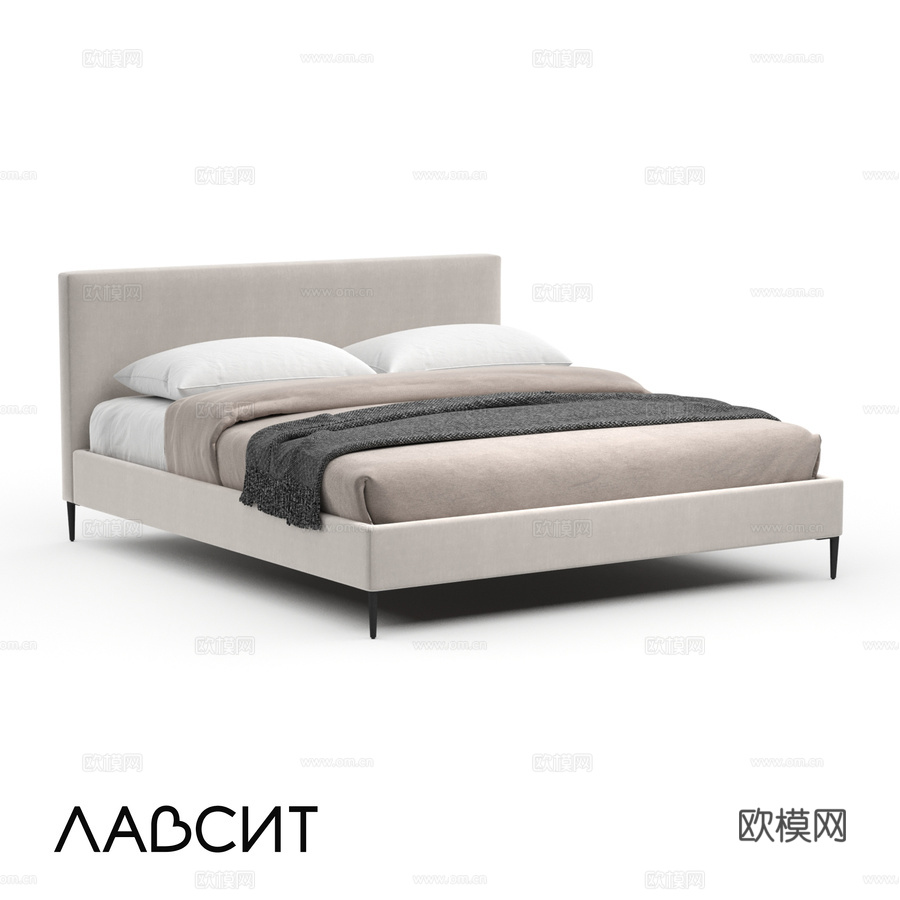 OM Bed Kent with legs Lavsit3d模型下载