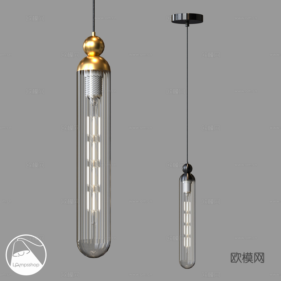LampsShop.ru PDL2609 吊灯 LAB 灯3d模型下载