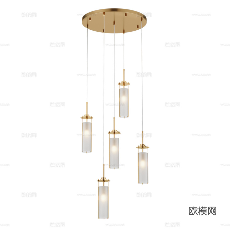 OM Indigo Torcia 11038 五灯黄铜款3d模型下载