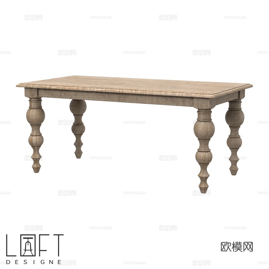 LoftDesigne 60435 型号桌3d模型下载