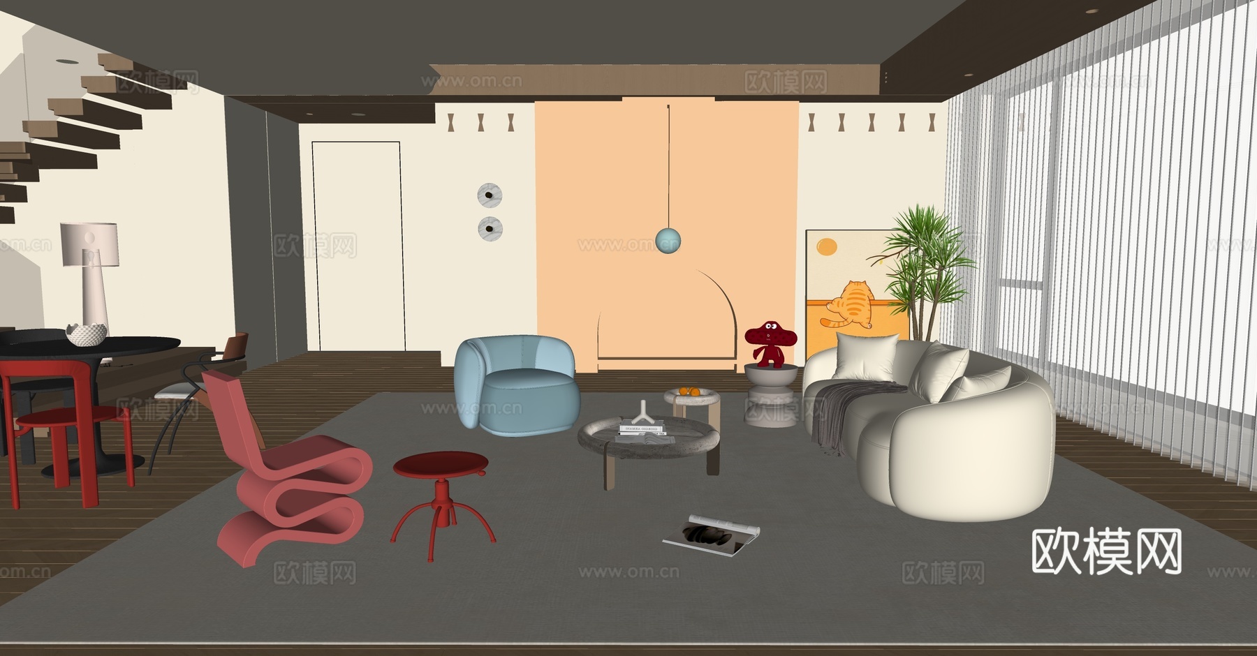 多巴胺客餐厅su模型