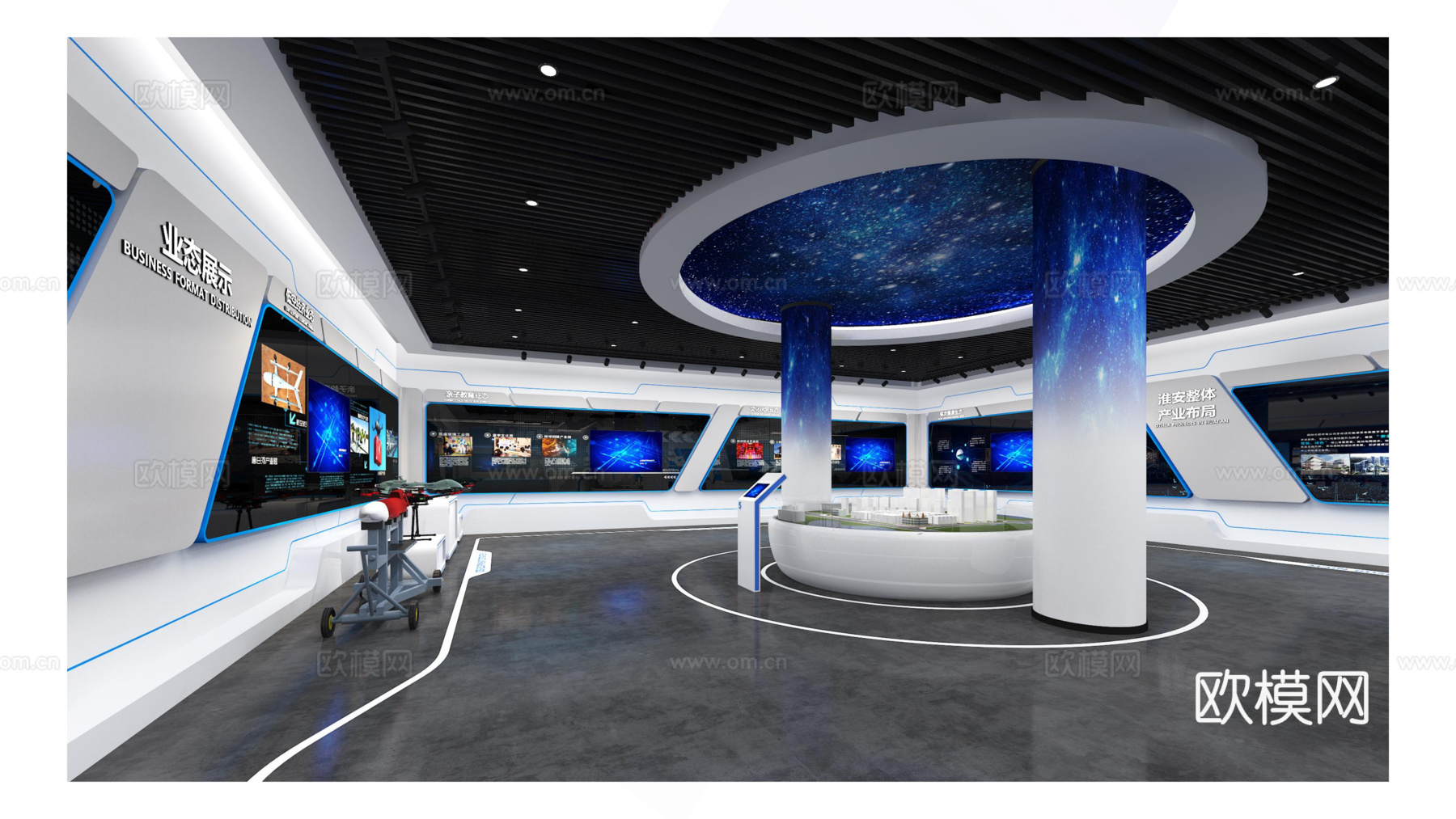 现代科技展厅su模型