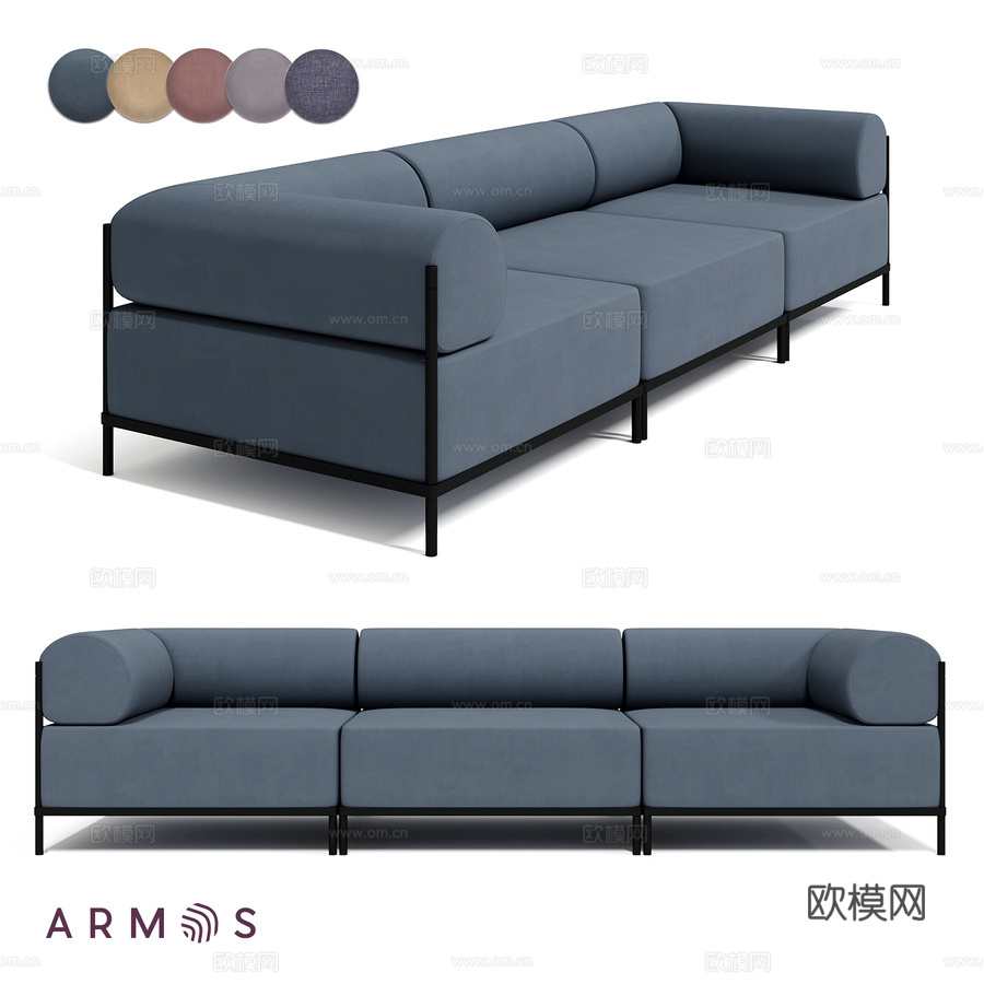 OM沙发NORDIC大型直线款来自Armos3d模型下载