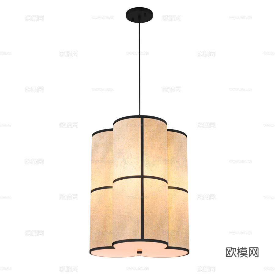 OM Indigo TRIADE 13019 A 三灯黑色款3d模型下载