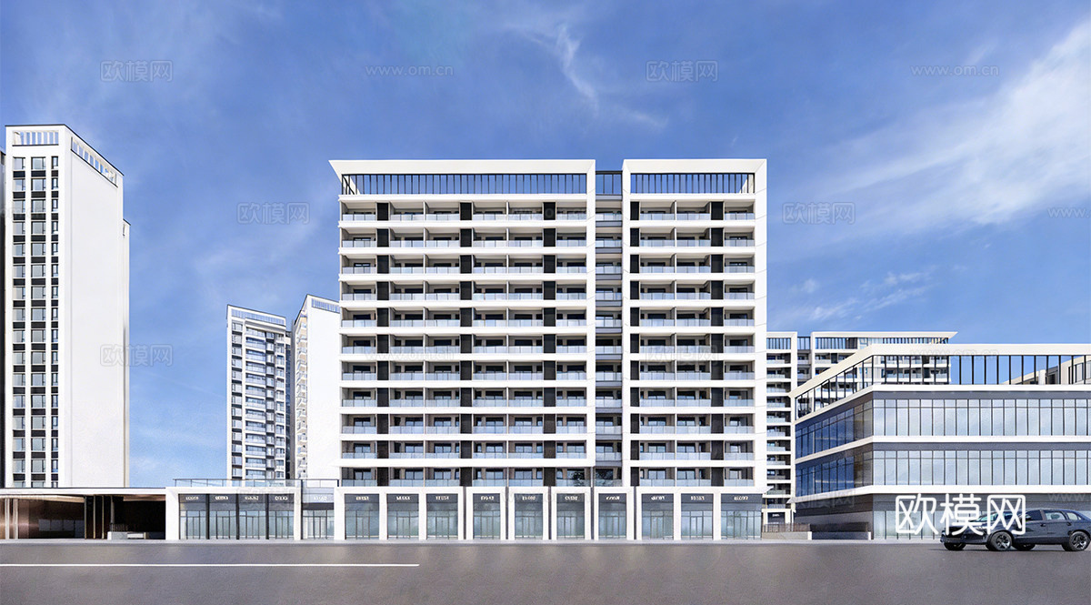 现代学校建筑 学校宿舍建筑 公寓建筑 人才公寓su模型