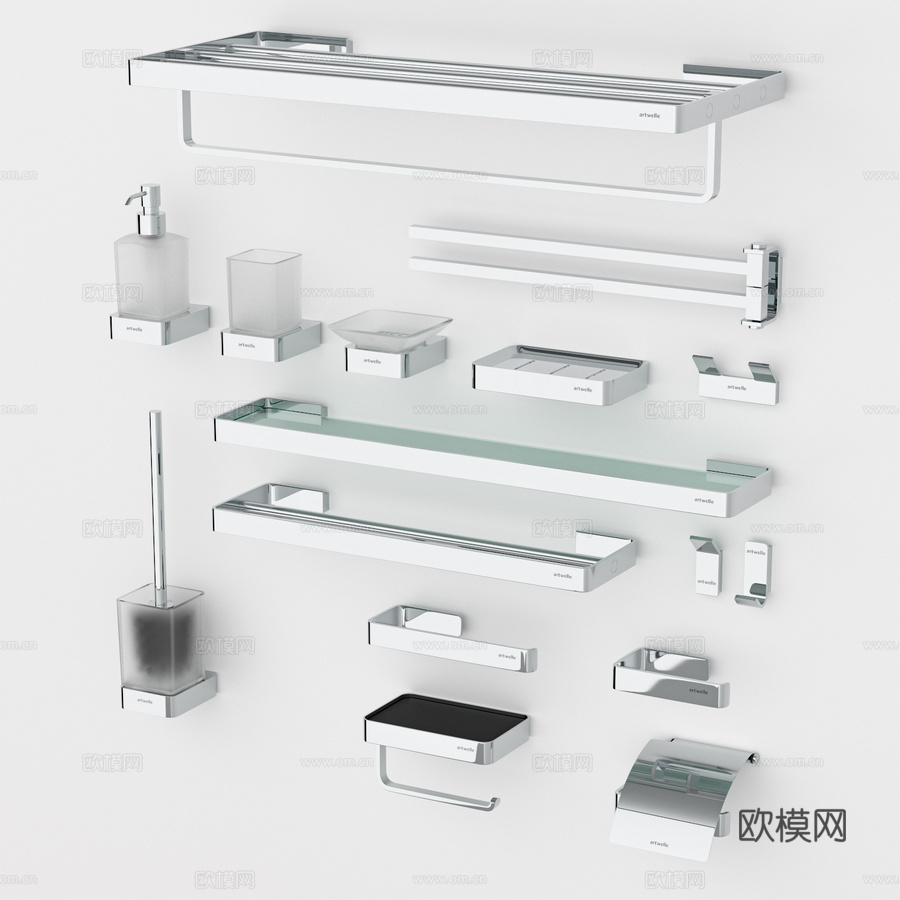 Artwelle Regen卫浴配件系列3d模型下载