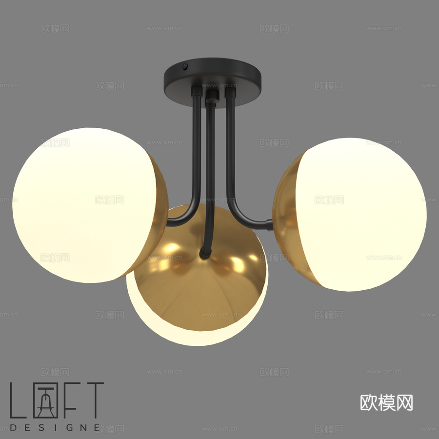 吊灯 LoftDesigne 1050 型号3d模型下载