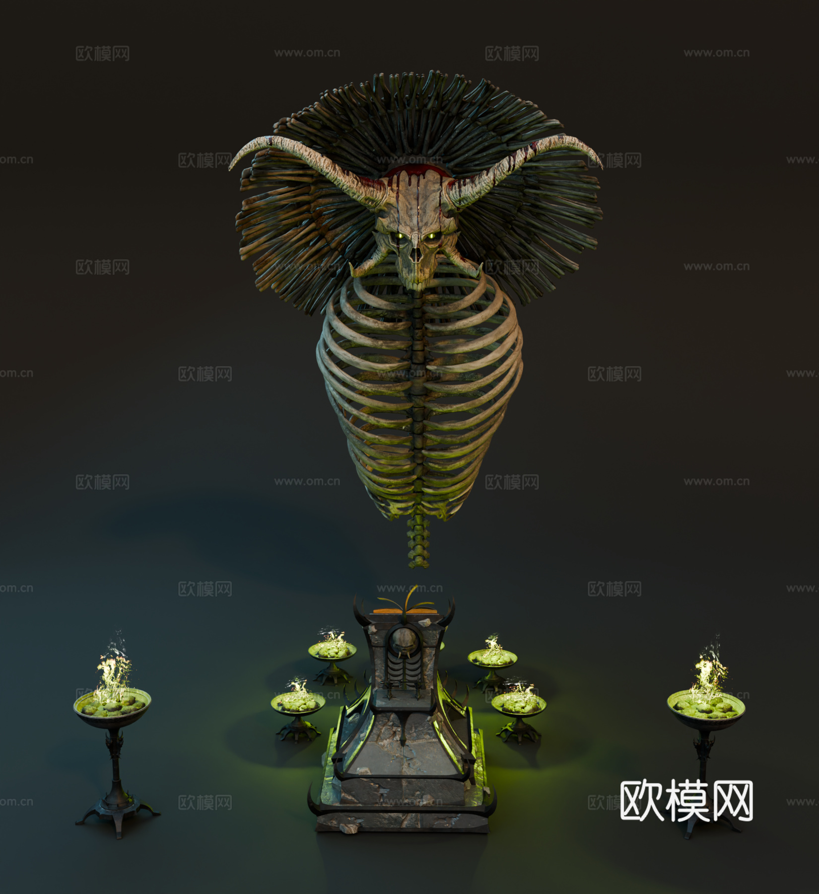 祭坛 欧式祭坛 复古祭坛 中世纪祭坛su模型