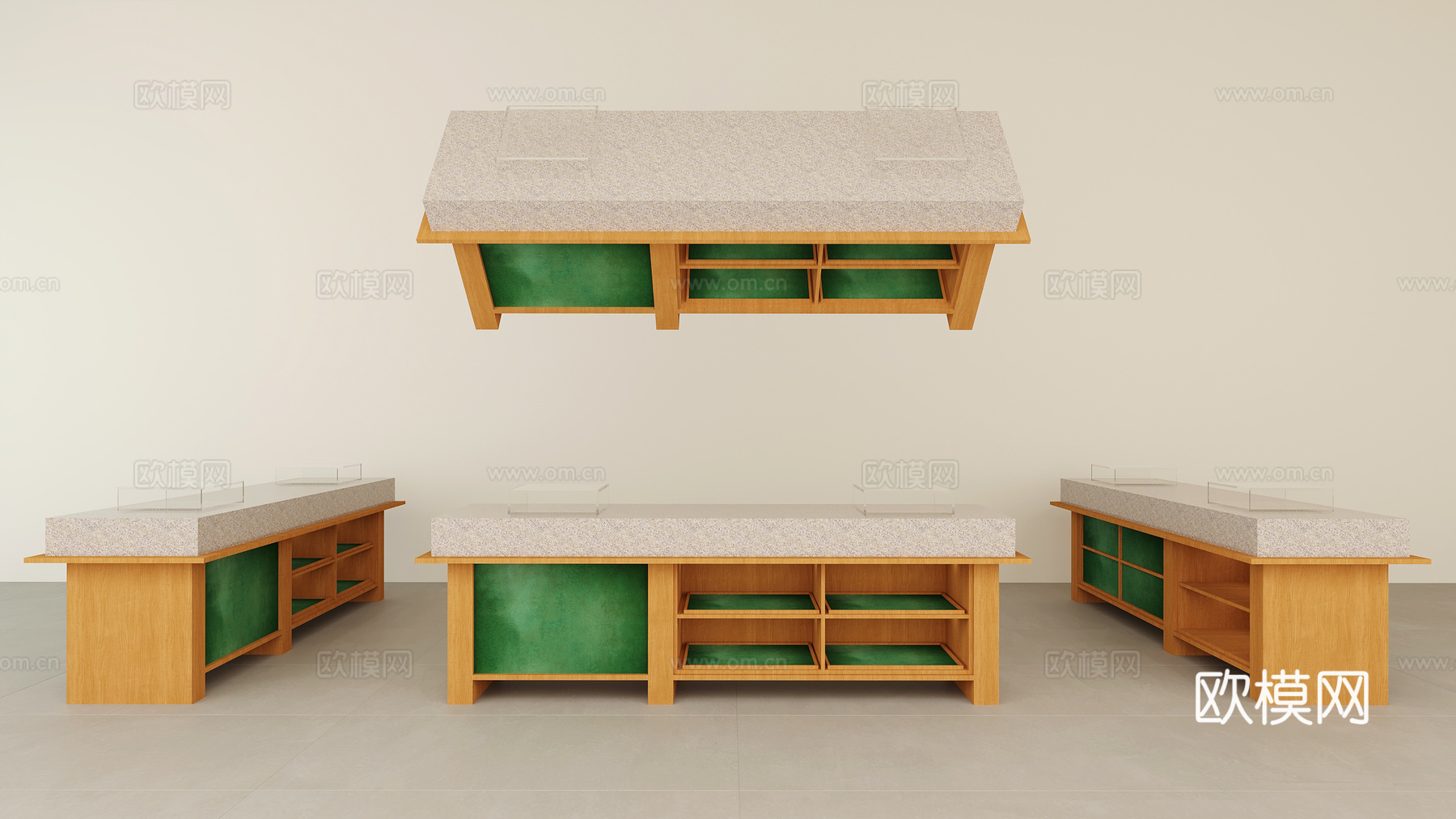 服装店叠装台流水台饰品台3d模型下载