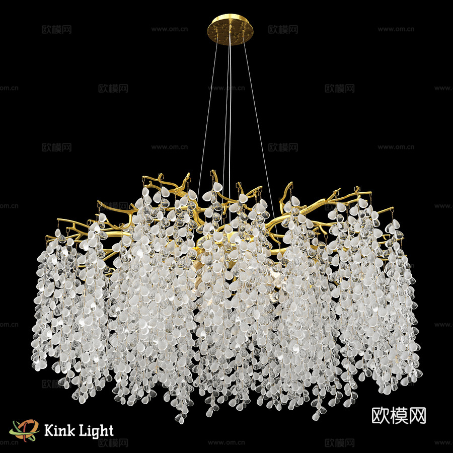 金色吊灯 07879-76.33 OM3d模型下载