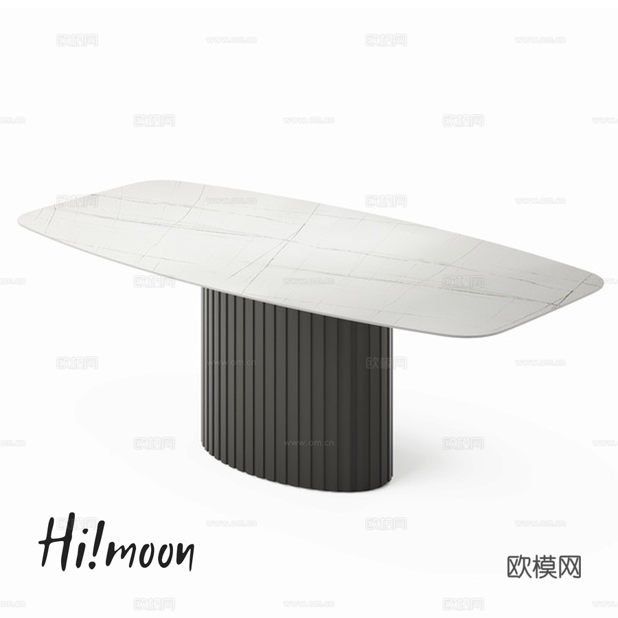 (OM)Guan 长方形餐桌3d模型下载