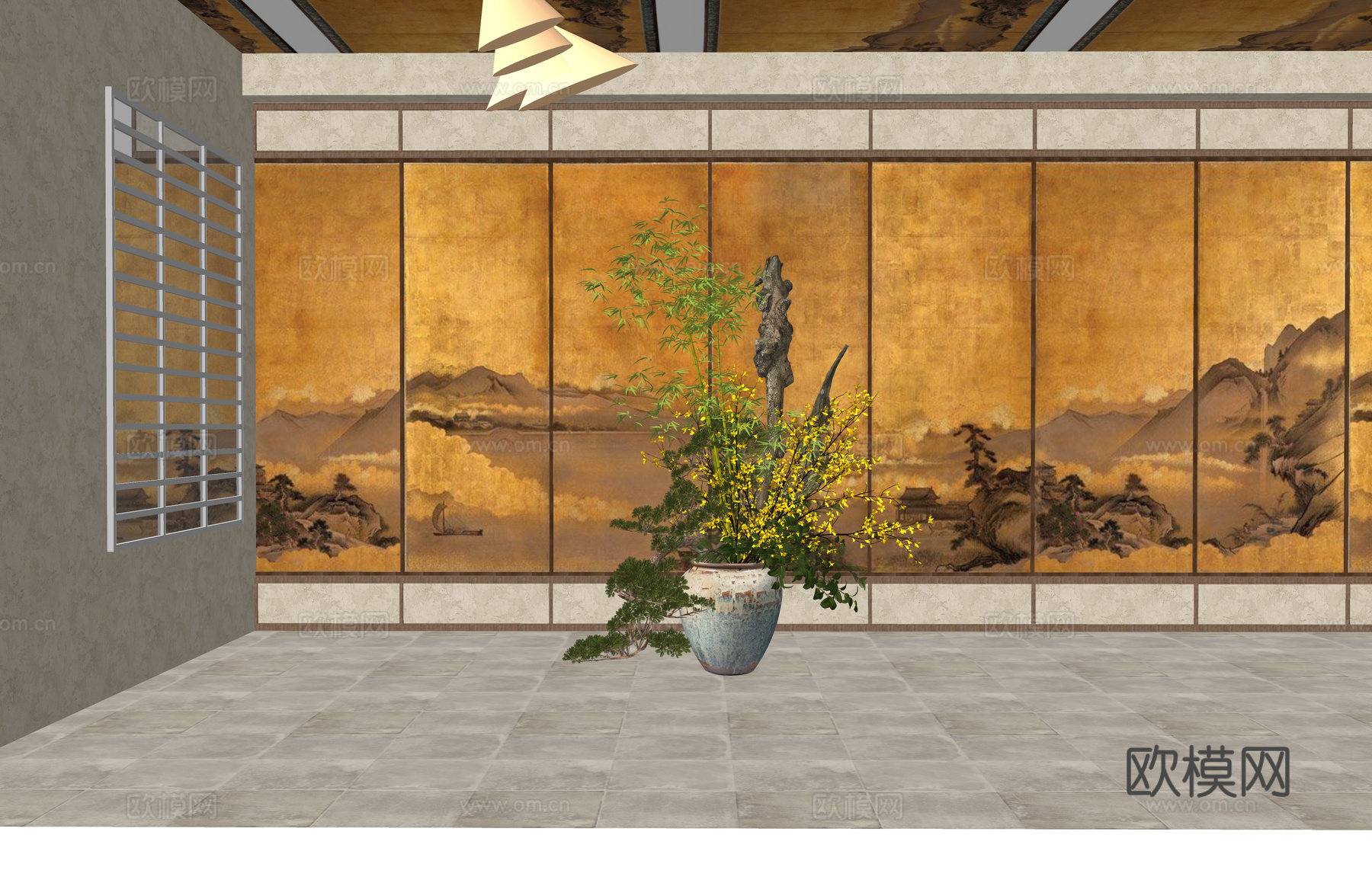 摆件 灯具 装饰品 架子 桌子su模型