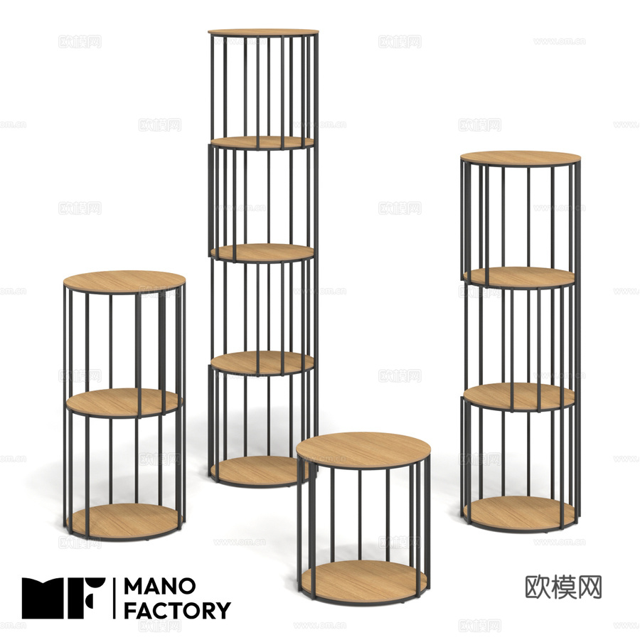 (OM) MANO FACTORY LACKY书柜3d模型下载