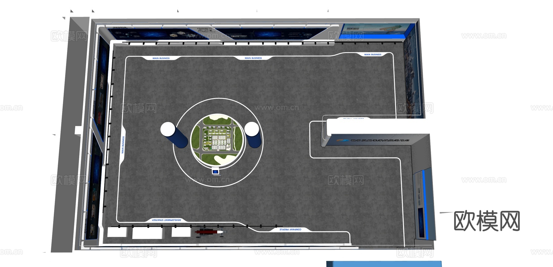 现代科技展厅su模型