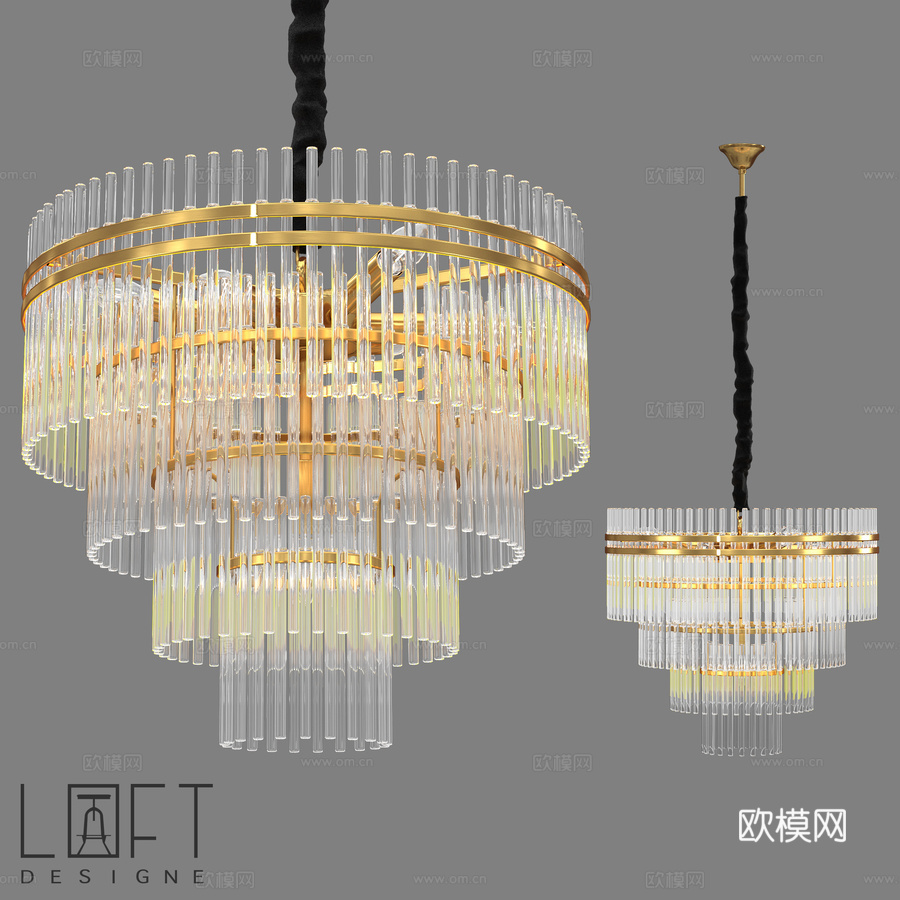 吊灯 LoftDesigne 1063 型号3d模型下载