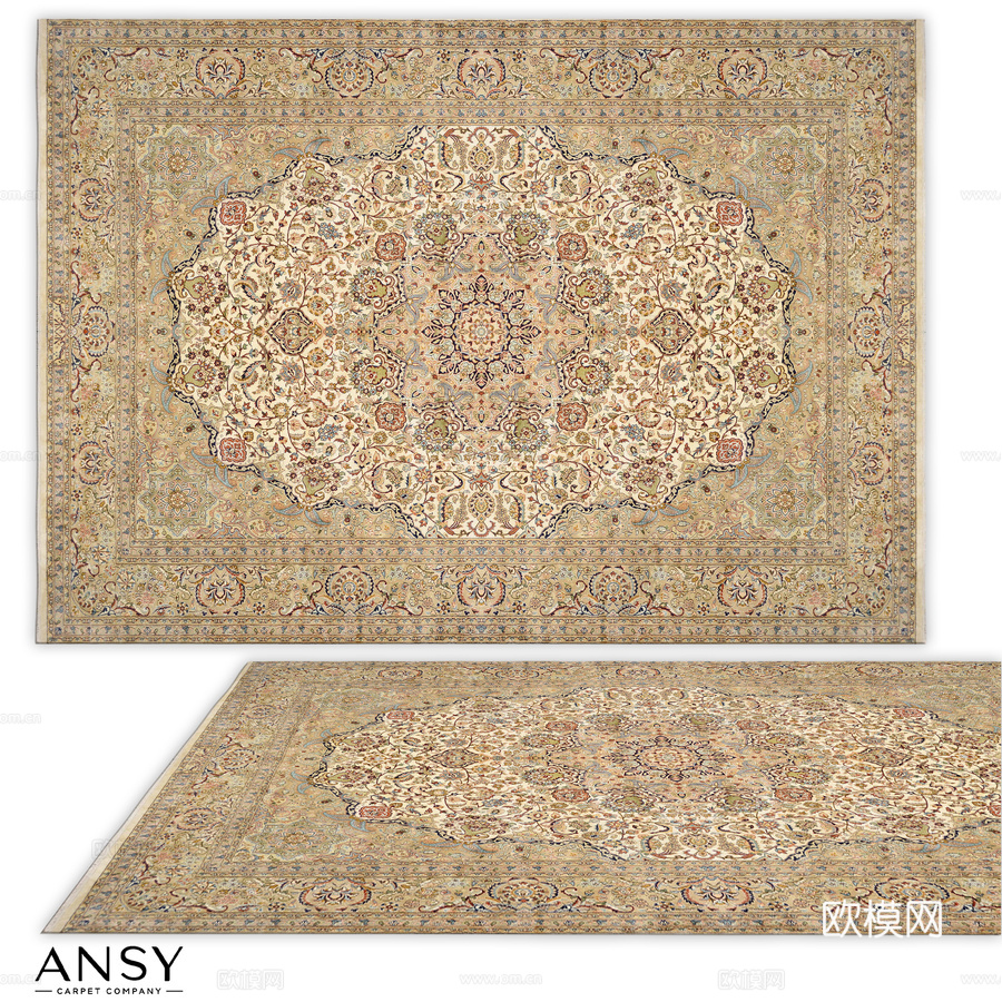 安西地毯（编号1736）3d模型下载