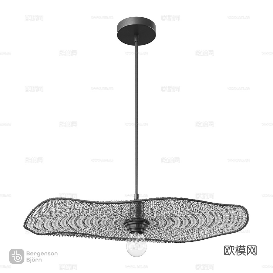 OM_吊灯 Vinger，黑色，Bergenson Bjor3d模型下载
