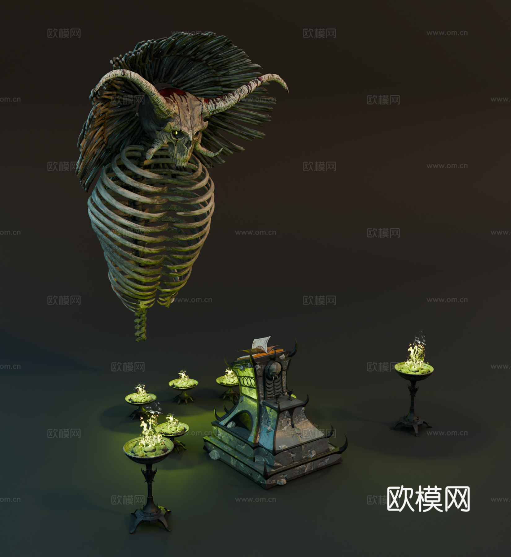 祭坛 欧式祭坛 复古祭坛 中世纪祭坛su模型