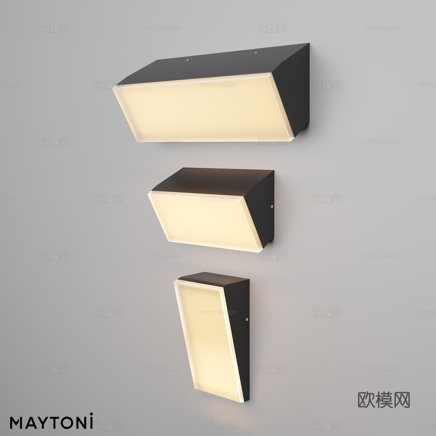 壁灯（壁饰灯）Brick O436WL-L10GF3K, O3d模型下载