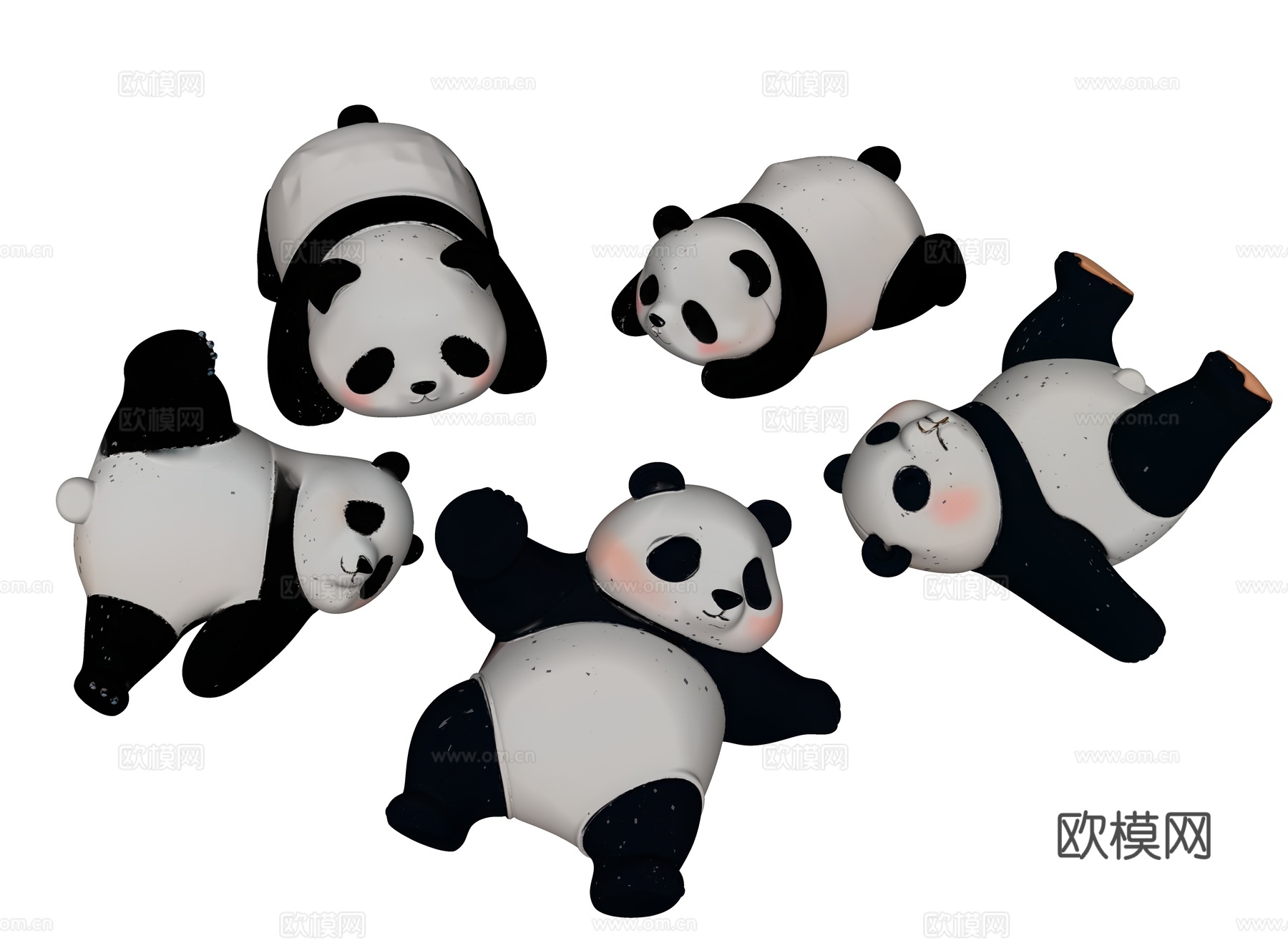 熊猫雕塑 熊猫 熊猫装置 雕塑装置 熊猫装饰 小熊猫 熊猫雕su模型