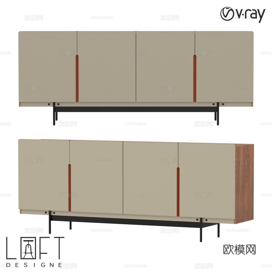 LoftDesigne 81701 型号抽屉柜3d模型下载