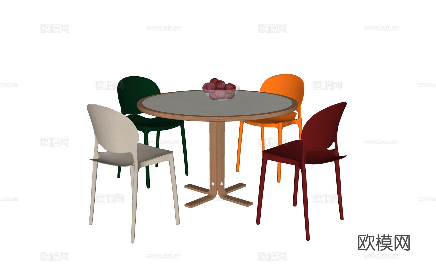 现代餐桌椅su模型