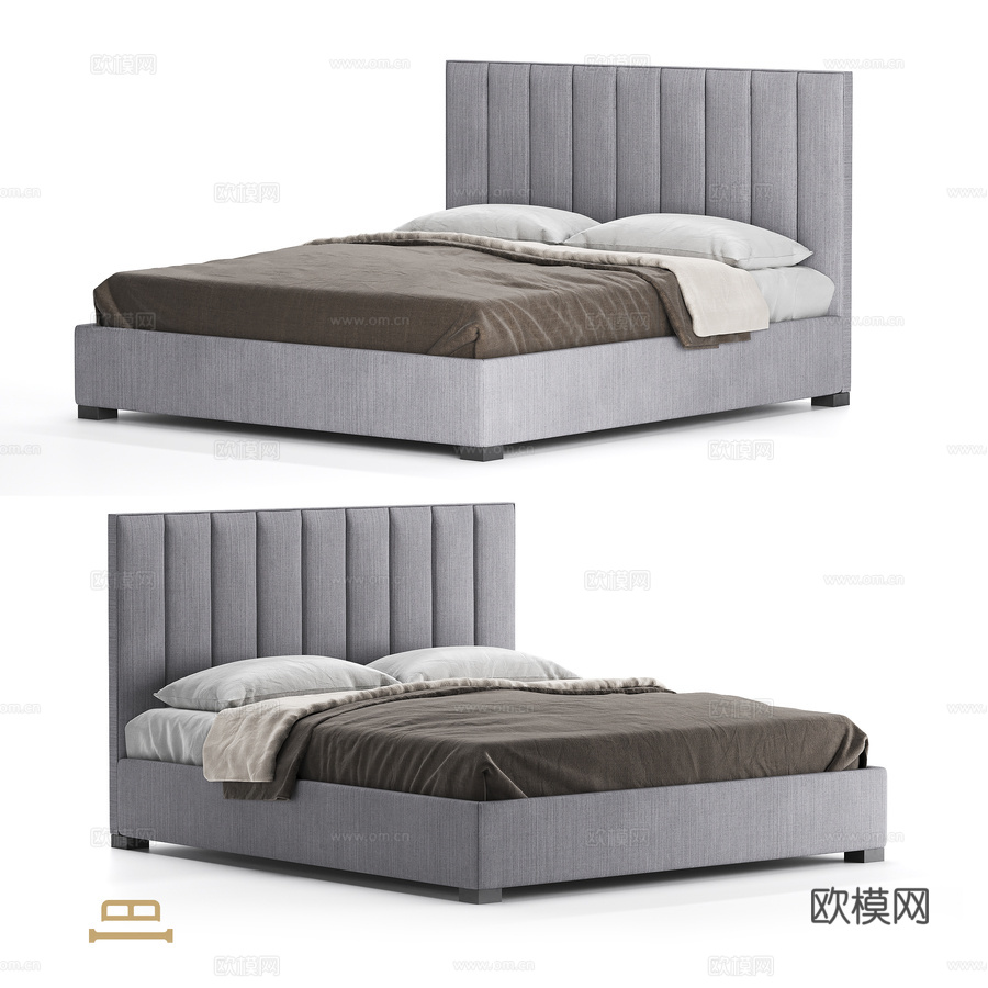 OM Bed Modena Vertical3d模型下载