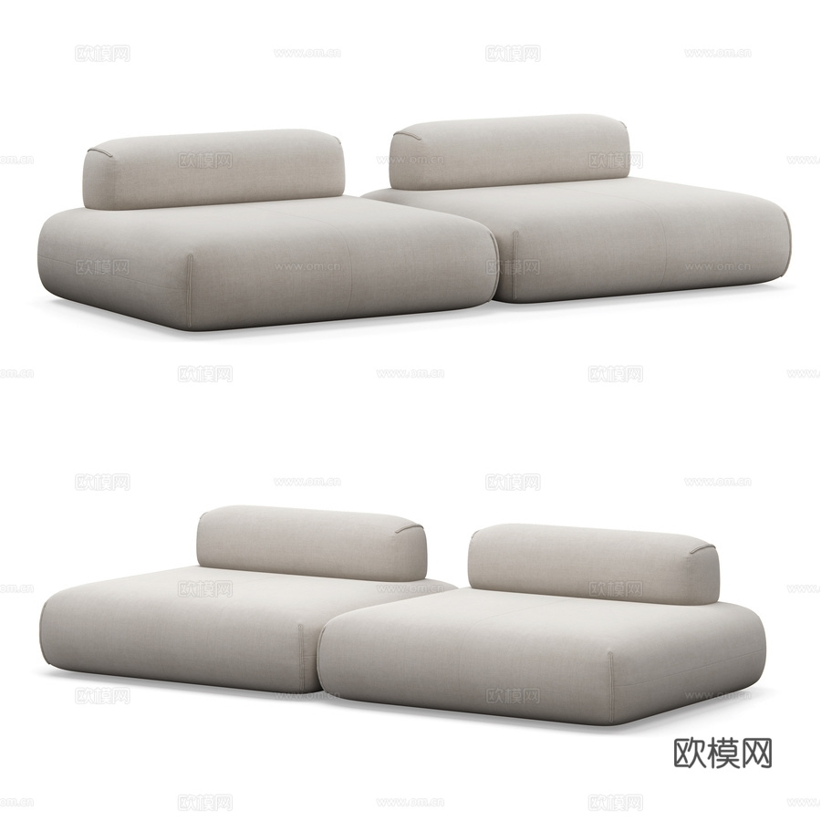 OM Aatom FLOW PLUS 沙发组合23d模型下载